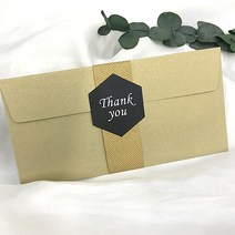 마음담는날 용돈 상품권 봉투(펄)+땡큐스티커+띠지 10개입 1세트, 골드펄set