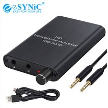 ESYNiC 미니 HiFi 시스템 이어폰 16 300Ω 알루미늄 헤드폰 앰프 MP3 MP4 휴대 전화에 대 한 3.5mm AUX 입력 출력|Headphone Amplifier|, 1개