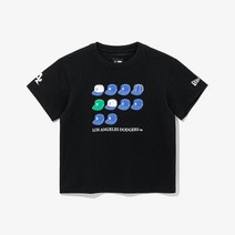 [뉴에라 키즈] 13371344 MLB 쿠퍼스타운 히스토리 캡 LA 다저스 티셔츠 블랙 아동반팔티셔츠