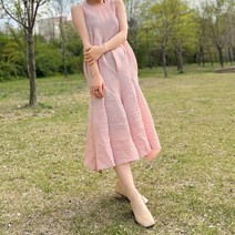 [우아한로즈] 여신 룩 플리츠 바캉스 튤립원피스 비치원피스 주름 롱 비치웨어