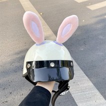 토끼 귀 헬멧 악세서리 오토바이 바이크 스티커, B