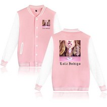 Lola Indigo Merch 2D 프린트 스웨트 셔츠 캐주얼 야구 자켓 남성/여성 의류 카와이 탑 스트리트웨어 패션