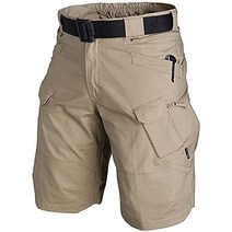 AUTIWITUA 남성용 방수 경량 아웃도어 카고 반바지 블랙, Large, Khaki