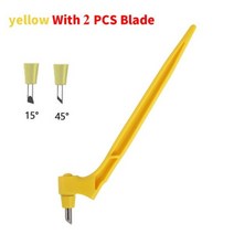 공예 절단 재단 도구 종이 커터 3 교체 360 회전 블레이드 아트 조각 펜 칼 스크랩북, Yellow