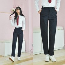 교복몰 허리조절 스판 네이비 교복바지 여자