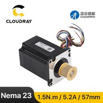 스테퍼모터 소형모터 펌프 Leadshine Nema23 스테퍼 모터 3D 프린터 CNC XYZ용 기어 (573S15-L)6 리드 스, 01 8mm