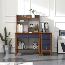 씨앤씨구스 학생책상 디엘르 엘리 800 1인용 책상서랍세트 독서대, 네이비