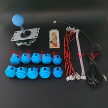아케이드스틱 가정용 오락실 pc 조이스틱 아케이드 조이스틱 DIY 키트 제로 지연 아케이드 DIY 키트 PC PS3, 한개옵션1, 08 blue