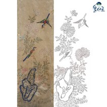 화조도 6 민화 도안 본그림 민화그리기 본 공모전 취미 원데이클래스 컬러링 수업자료 민화본, 일반용지(얇은 백상지), 대형(추천)