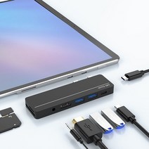 서피스독 노트북 도킹 스테이션 for microsoft surface pro 8 호환, 네트워크 포트 없이