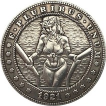 38mm 재미있는 여자 호보 니켈 골동품 동전 소장용 오래된 아트 컬렉션 물리적 기념 고대 복제품141443, Item 9