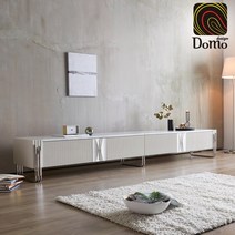 [도모디자인] 에놀라 대리석 하이글로시 2800 거실장 / 착불, 화이트