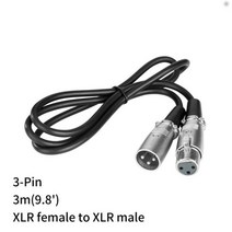 BOYA XLR-C1 C3 C5 C8 여성 XLR 마이크 케이블 인터뷰 Vlog 촬영 비디오 제작 및 Moree Mic 어댑터 1 미터, 04 XLR-C3