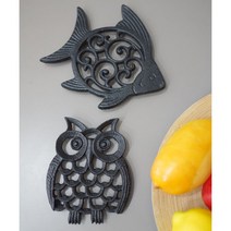 주물 냄비받침 (부엉이/물고기), 부엉이