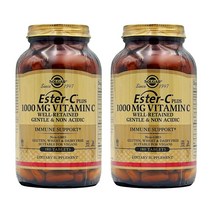 솔가 에스터-C 플러스 1000mg 비타민 C 타블렛 글루텐 프리 비건, 180개입, 2개