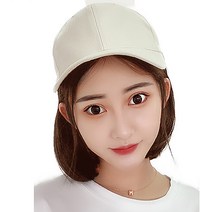 이쁘다샵 가발위드 단발 스타일캡 여성 모자가발, 베이지+라이트브라운, 1개