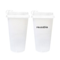 리유저블 테이크아웃 리필컵 대용량 500ml 10개, 반투명