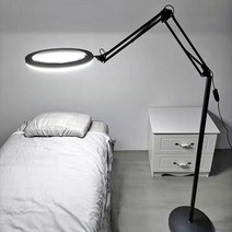 LED 스탠드 반영구 확대경 조명 미용 타투 네일 8배율 링라이트 속눈썹 조명, 1개, 흰색