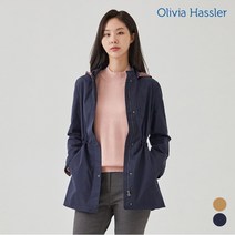 [올리비아하슬러] 체크 배색 탈부착 야상점퍼_OH0FJP205