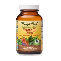 Megafood 비타민 d3 2000iu 타블렛, 60개입, 1개, 60정