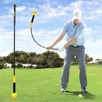 골프 어프로치 스윙 자세 치킨윙 교정기 리듬 유연성 균형 템포 및 강도를 개선하기 위한, 노란색