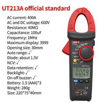 클램프 미터 저항 커패시턴스 전류 전압 온도 테스터 손전등 시리즈, ut213a, Ut213a