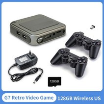 레트로게임기 월광보합 오락실게임 IWOHL-G7 4K HDMI/AV 비디오 게임 콘솔 무선 컨트롤러 2 개 내장 PSP/N64/DC 용 미니 레트로, wireless gamepad_3