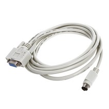 DB9P ~ 8P MINI DIN RS232 다운로드 PLC DVP-EH 용 케이블 화이트 8.2 FT, 보여진 바와 같이, 하나