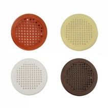 철부자 공기망 통풍망 환기용캡 공기순환캡 습기방지캡 곰팡이방지캡 PVC망 지름60mm망 장롱용 가구용, 상품선택, 월넛 (1개)