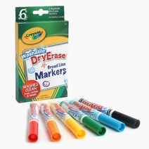 쉽게 지워지는 화이트보드 수성마카 6색 어린이집용품 크레욜라 수성펜 인기