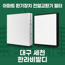 대구세천한라비발디 아파트 환기시스템 전열교환기 필터 H13등급, 33평, 기본세트(헤파1+프리2)