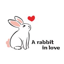 대문닷컴 스텐실 도안(ST-3412) 사랑스런 토끼