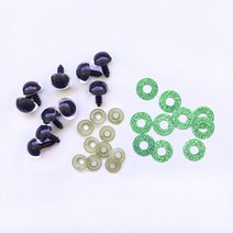 인형 장난감용 3D 반짝이 봉제 플라스틱 안전 눈 아미구루미 인형 만들기 믹스 동물 14mm 20mm 20 개, 02 Green-20pcs_03 18mm