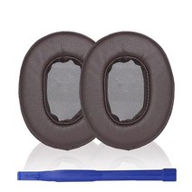 MDR-1A 이어패드 교체 가능한 이어머프 이어 패드 쿠션 수리 부품은 소니 MDR-1A1A-DAC 1A-BT 헤드폰과 호환 가능(다크 브라운) Adhiper, Dark Brown