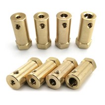 에어 커플러 샤프트 커플 링 황동 육각 모터 샤프트 커플러 커넥터 슬리브 프린터 스테퍼, 5mm