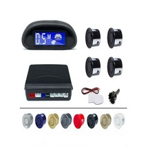 자동차 전방 감지 센서 Parktronic LED 주차 키트 레이더 백라이트 디스플레이 백업 모니터 기 시스템 다중 599EA 2, 01 Black
