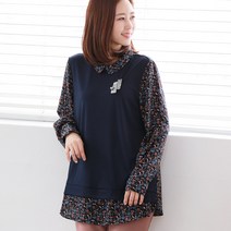 엄마옷 백합사 여성용 디어 카라 레이어드 블라우스[B83-405] 미시 중년의류 카라티셔츠