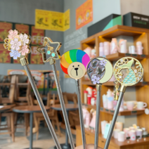 starbucks중국스타벅스 벚꽃 음표 머메이드 스테인리스 숟가락 티스푼, 벚꽃+머메이드+음표