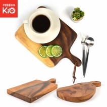 캠핑용 나무도마 접시 01. 신사각 아카시아 보드 소(26.7*14*2)