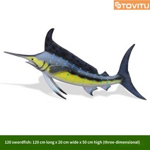 스토비투 대형 장식용 참치 황새치 돛새치 모형 간판 모조 소품, 청새치 120cm(입체형)
