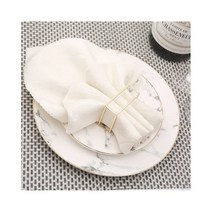 웨딩포 냅킨링 냅킨홀더 메탈 골드 프레임 사각 Napkin Ring Metal Gold Frame Square
