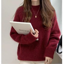 여성용 라운드 니트 추동 하늘비즈 S097M012