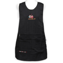 젤로조아 부엉이 원피스 앞치마 여성 식당 주방 미용실 에이프런, 블랙