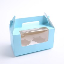크리스마스 머핀 상자 투명창 컵케이크 (10P), 눈사람-4구