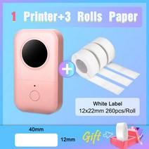 Phomemo D30 핫 라벨 프린터 휴대용 제조사 스티커 무선 블루투스 미니 바코드, 1pk 3백서 - 3 Cn