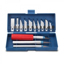 1+1 페이퍼 종이 나무 아트 정밀 커터 공예 공작 프라모델 3D 프린터 후가공 조각 칼 13pcs 세트 M10664, 3개