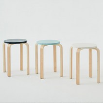 NEW 마리4 원목 라운드 스툴 4color, 03.한샘 마리 스툴_네이비