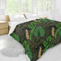 굿팡패브릭 DTP 옥스포드]열대팜리프 4size (d0015), 1마(세로90cm)
