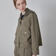 올리비아로렌 니트카라 숏점퍼 VVP CLYF 8171