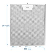 4055081220 쿠커 후드 필터 253x300mm 레인지 그리스 주방 추출기 환기 알루미늄 30x25 3 일렉트로룩스 AEG, 단일옵션, 한개옵션0